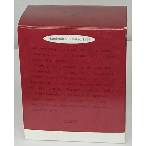 HALLMARK CHRISTMAS ORNAMENT 1994 Lucinda & Teddy SPECIAL EDITION - Picture 10 of 10